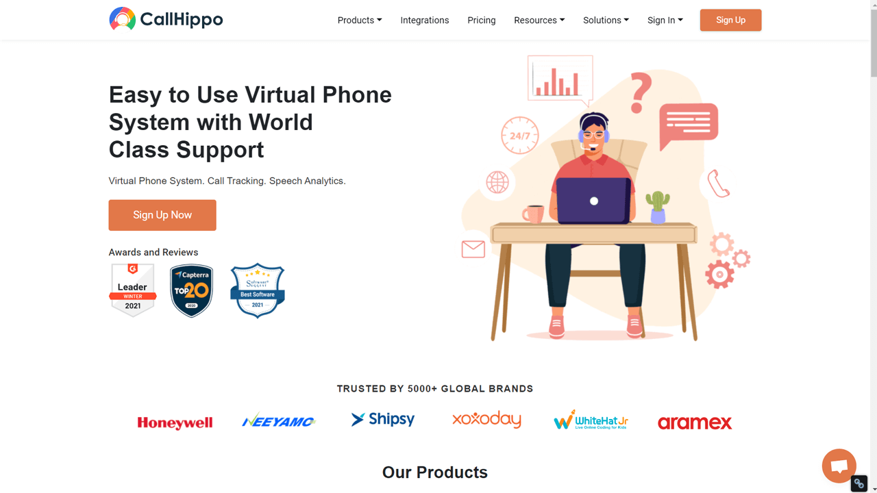 callhippo cloud-based business telephony solution