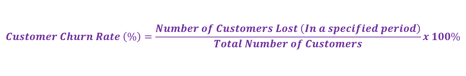 customer churn rate calculation formula