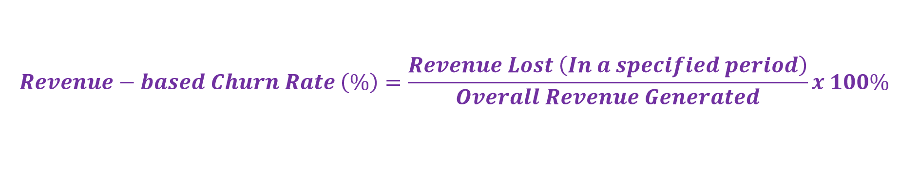 revenue-based churn rate calculation formula
