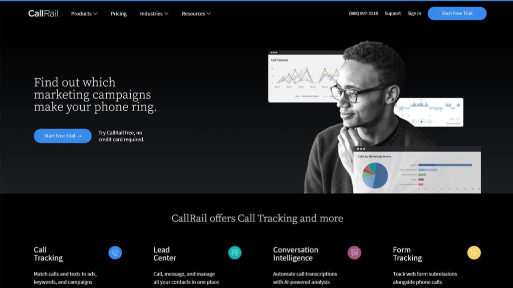 callrail call tracking marketing analytics software