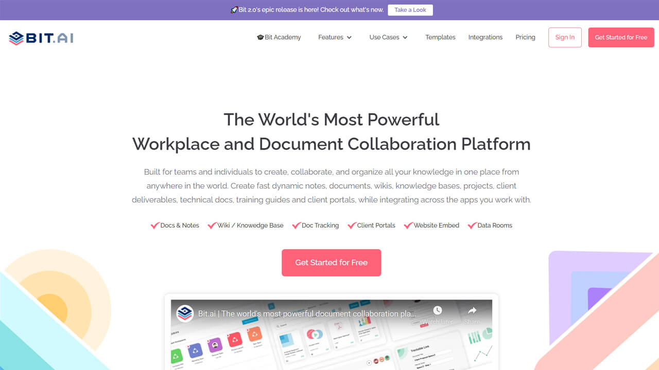 bit.ai workspace and document collaboration-platform