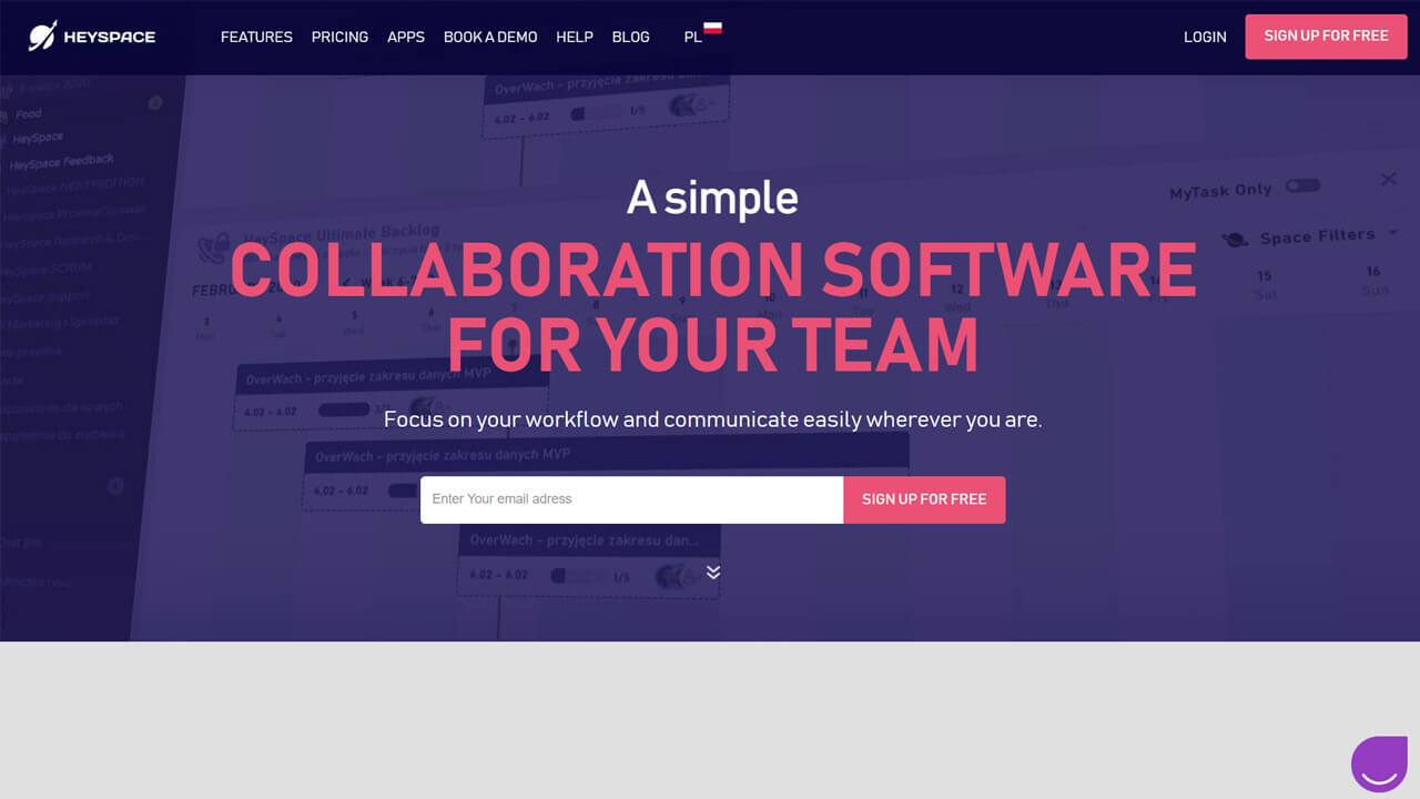 heyspace collaboration software for teams