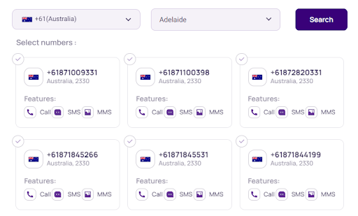 australia virtual numbers