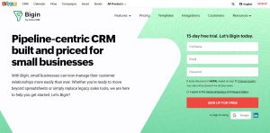 Bigin by Zoho pipeline-centric crm software for small businesses