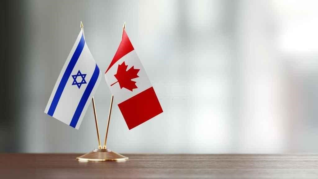 Israel and Canada Flags