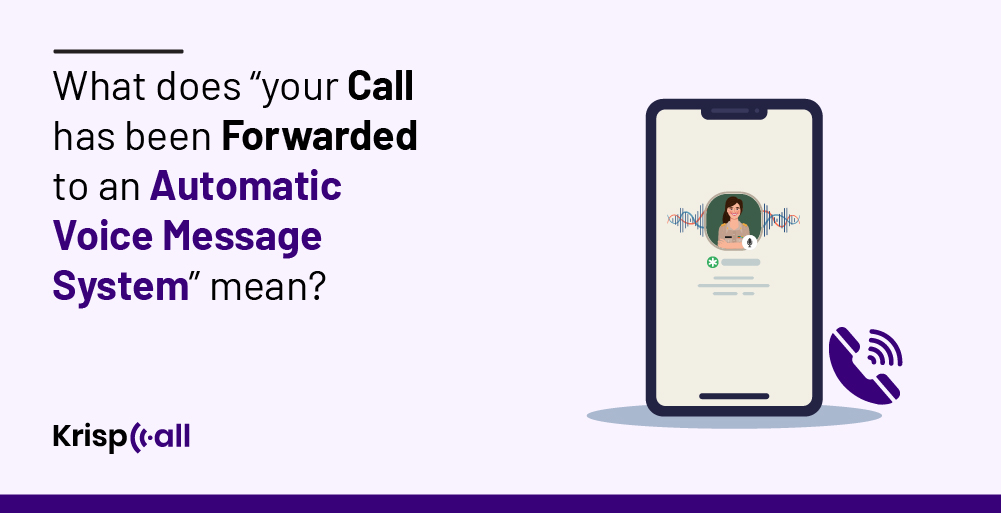 your call has been forwarded to an automatic voice message system meaning