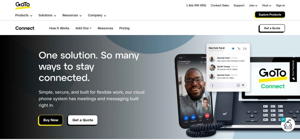 GoToConnect cloud based phone system
