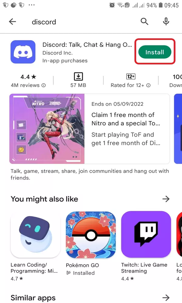 Download the discord app