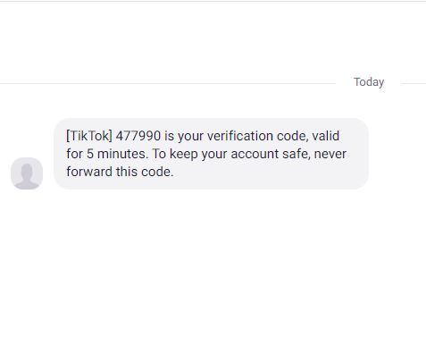 TikTok Verification Code