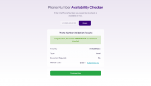 KrispCall Phone Number Availability Checker
