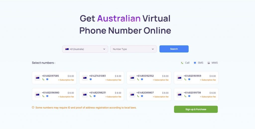 Australian Numbers from KrispCall