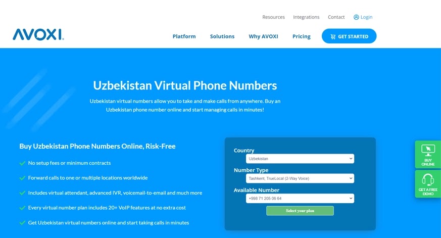 Avoxi uzbekistan virtual phone number