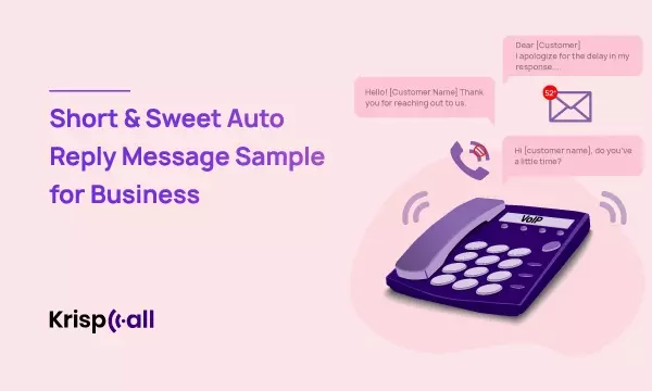 auto reply message sample for business