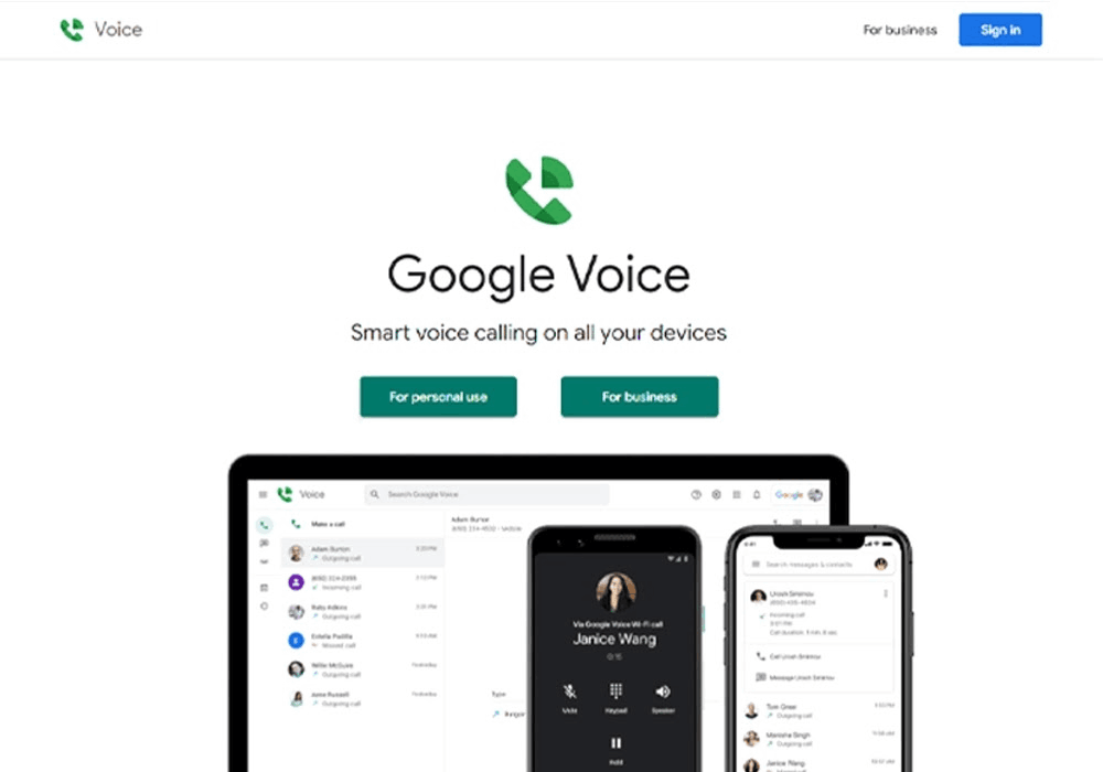 googlevoice virtual phone number system