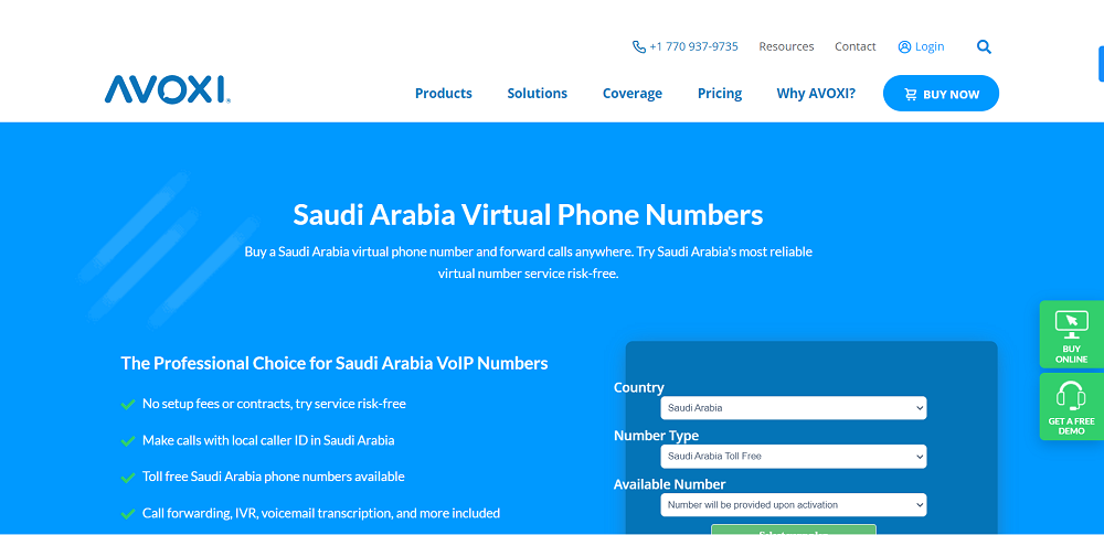 avoxi saudi arabia virtual number
