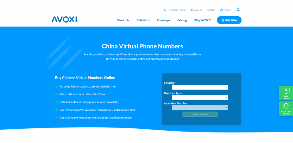 avoxi china virtual number