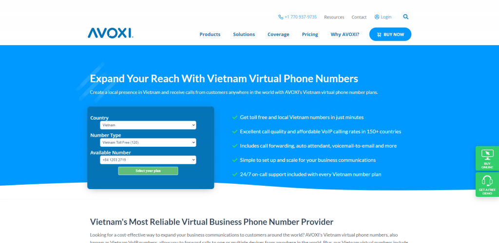 avoxi vietnam number