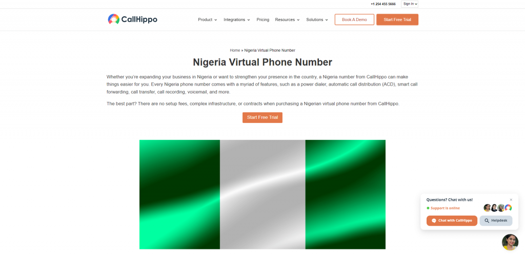 callhippo nigeria virtual number