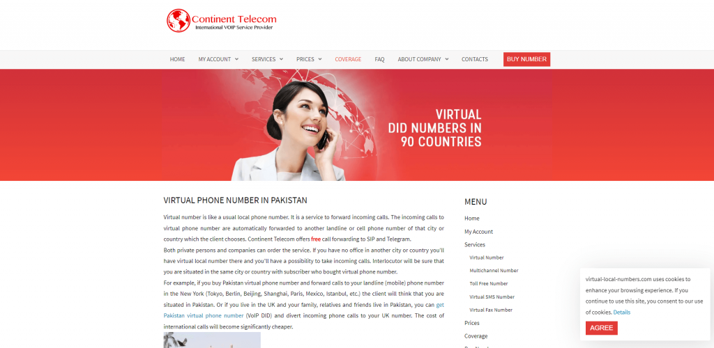 continenttelecom pakistan virtual number
