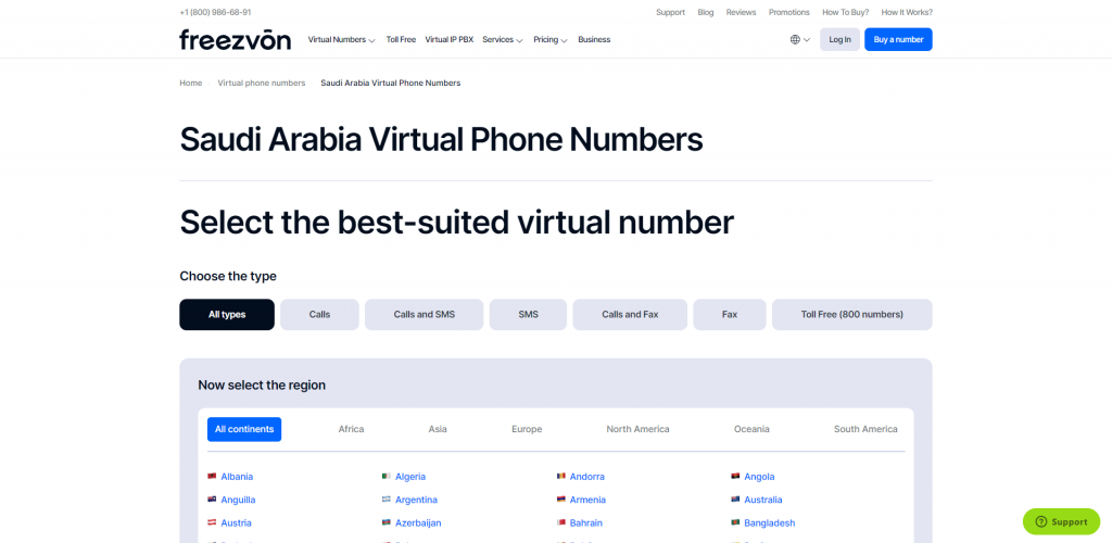 freezvon saudi arabia virtual number 