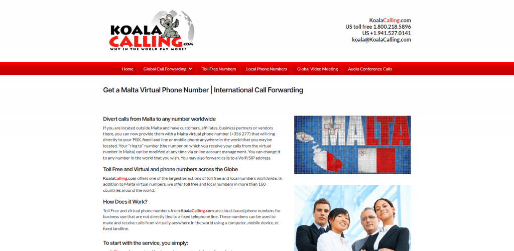 koalacalling malta virtual number