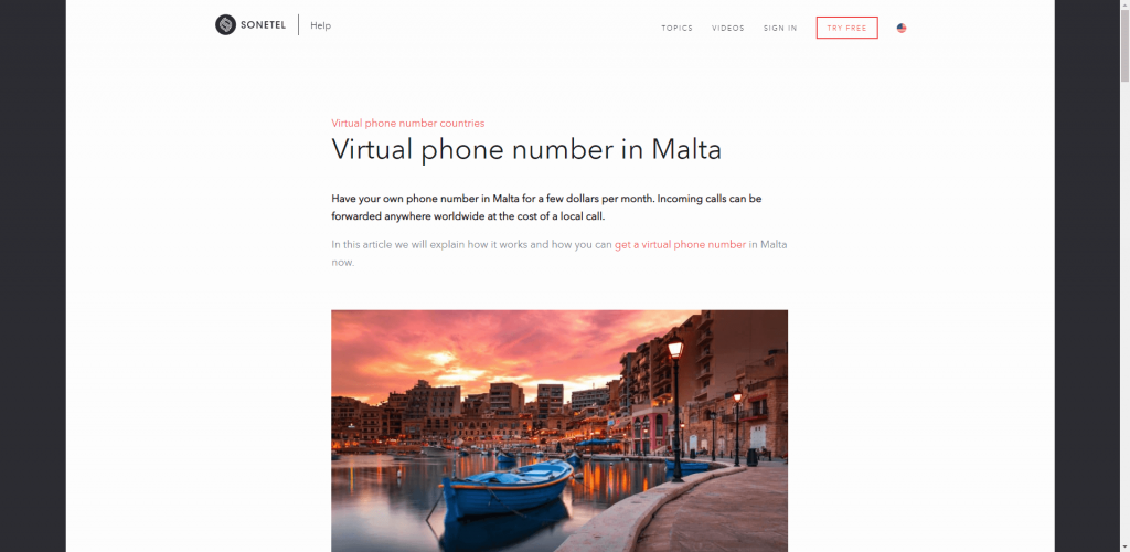 sonetel malta virtual number