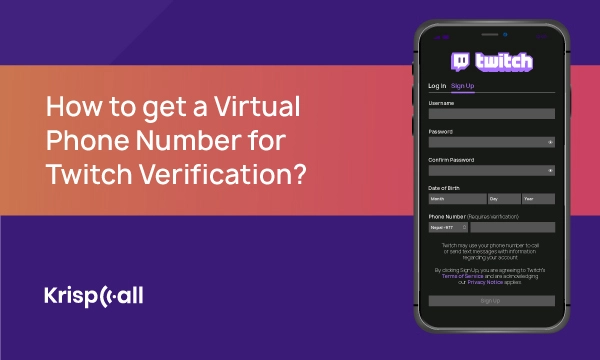 virtual phone number for twitch tv