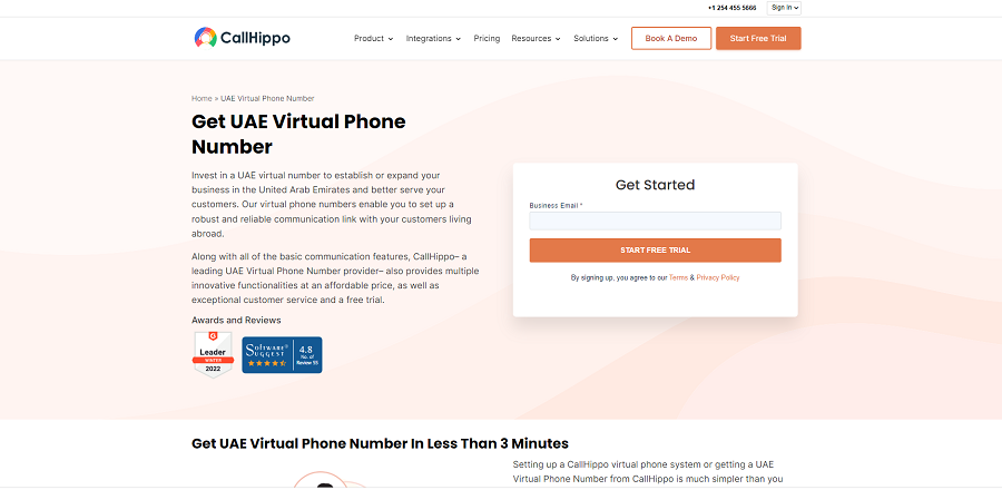 UAE virtual phone number