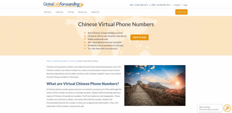 Globalcallforwarding China Virtual Number 768x375 