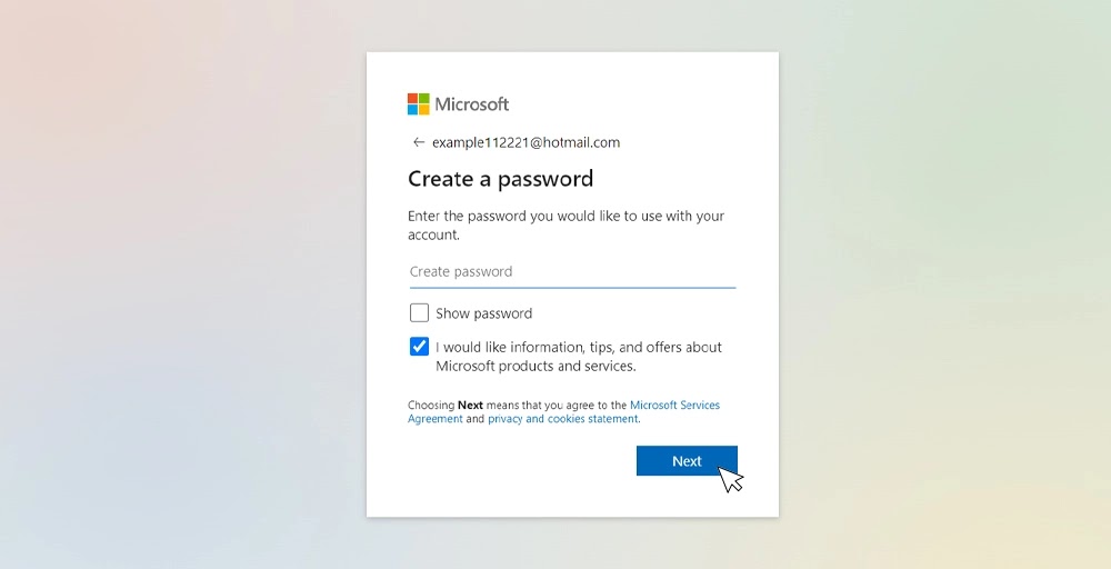 create password 1