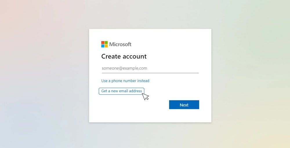 use disposal email to create hotmail 1