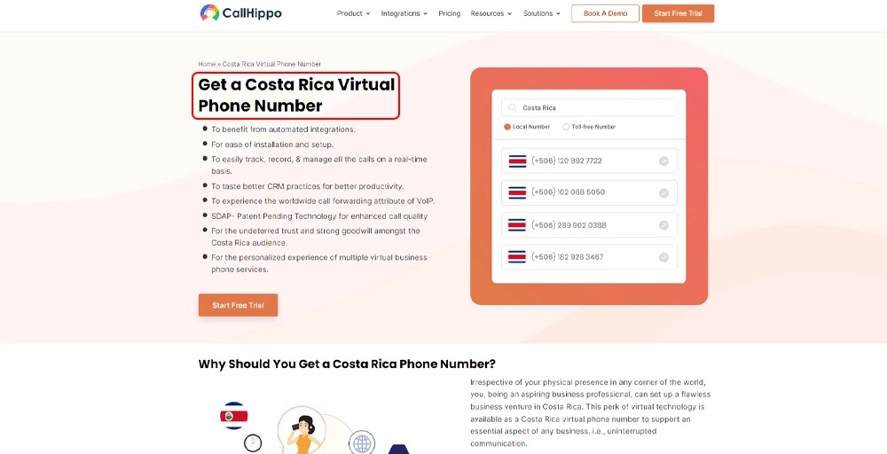 CallHippo Costa Rica Number
