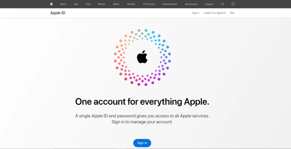 Creating an Apple ID on the Website 1