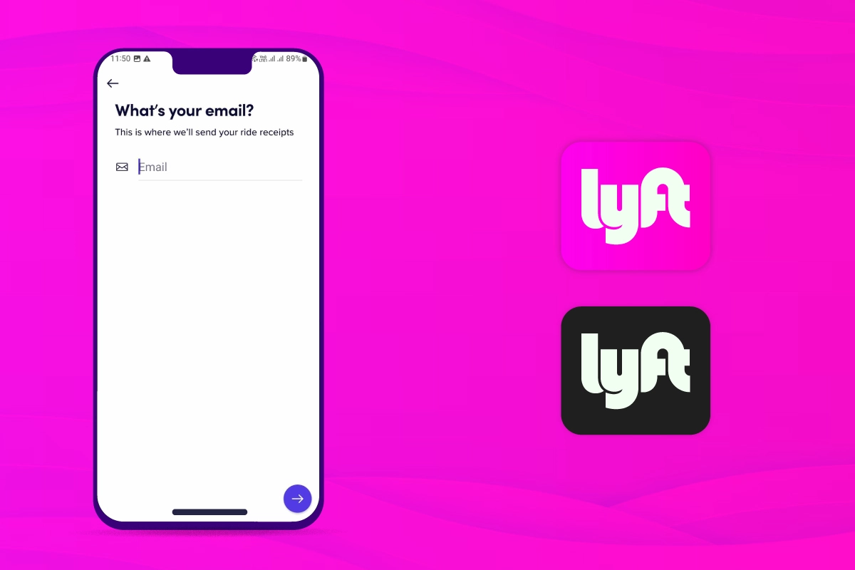 Enter-email-for-Lyft-account