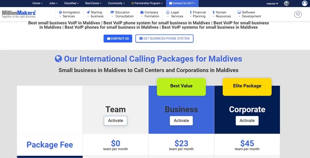 Million Makers Maldives Number