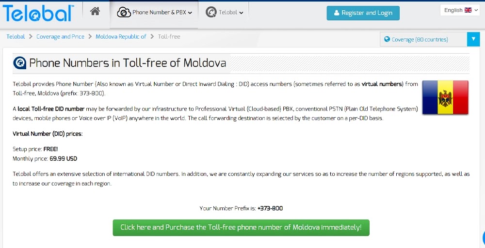 Moldova Virtual Phone Number Telobat