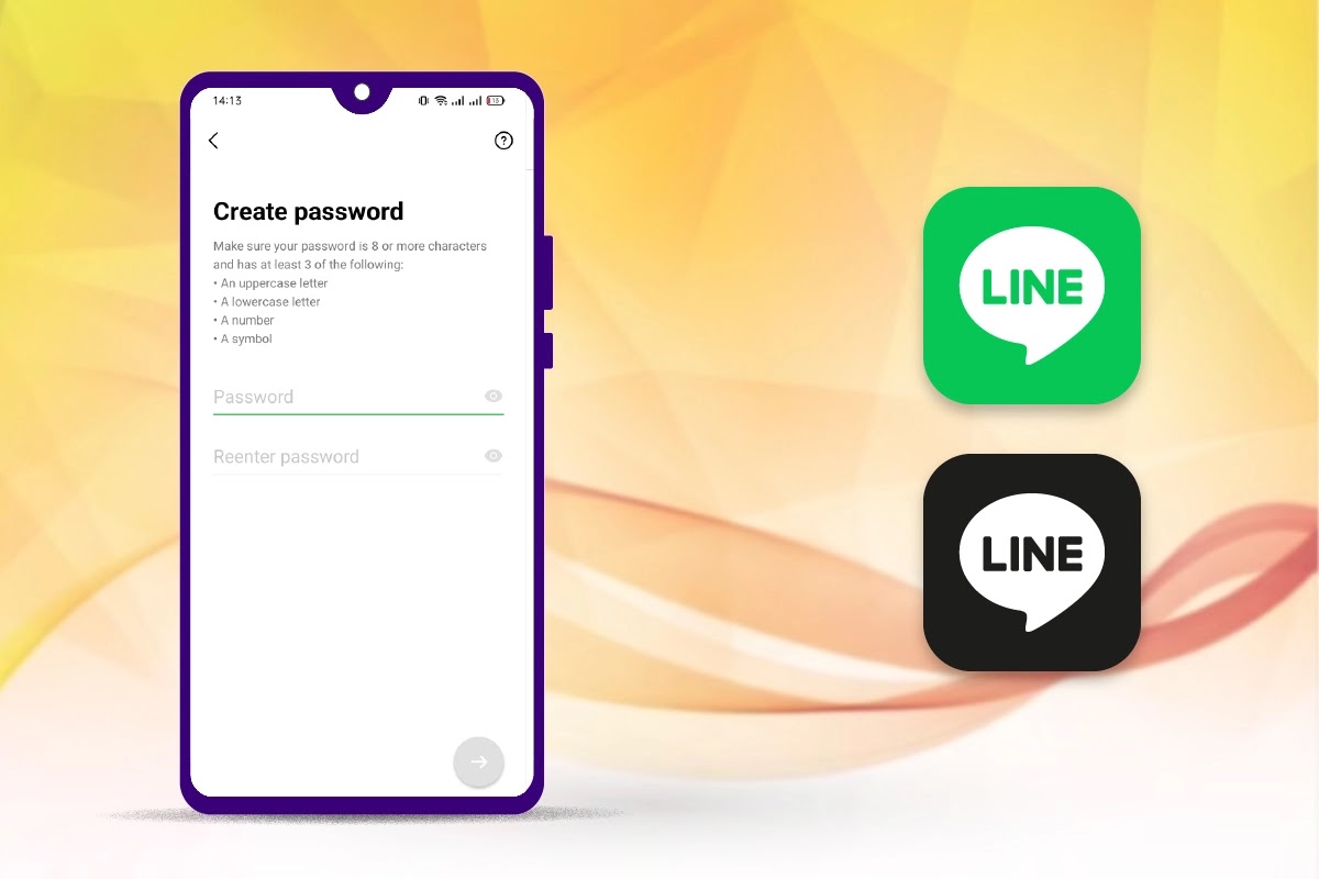 create password for Line Account 1