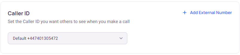 caller id option in krispcall
