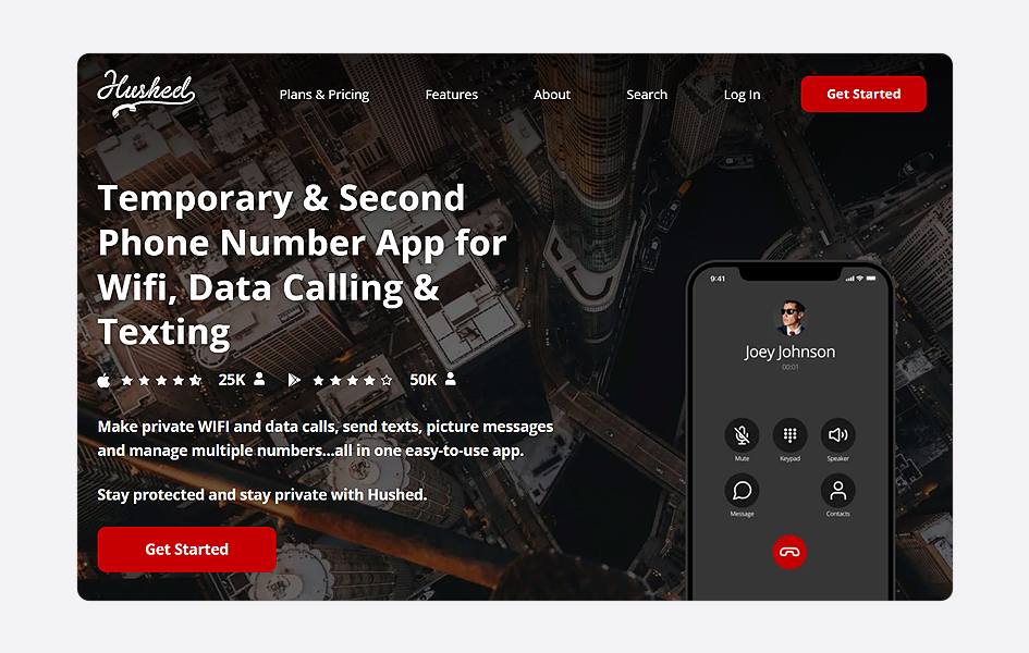 hushed anonymous phone number provider