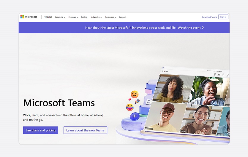 microsoft teams home page