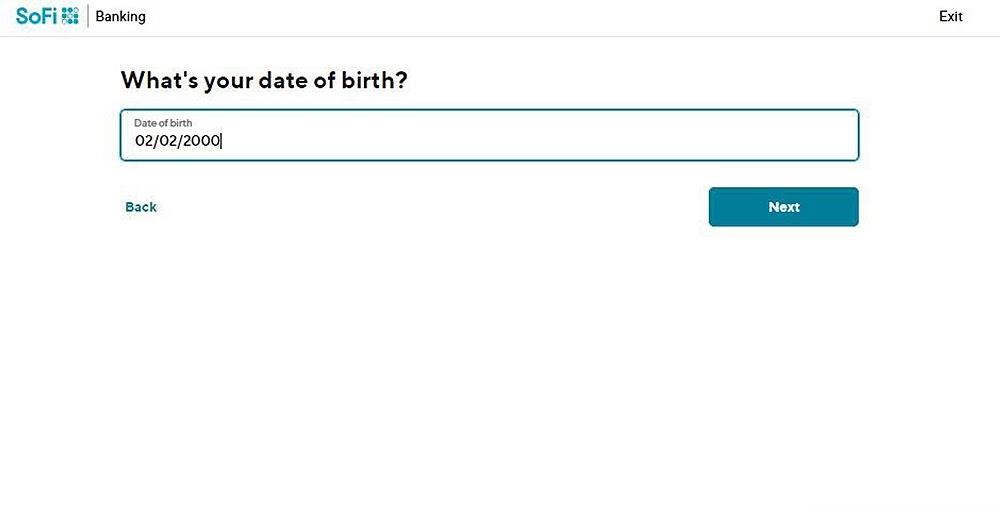 enter your date of birth in sofi account