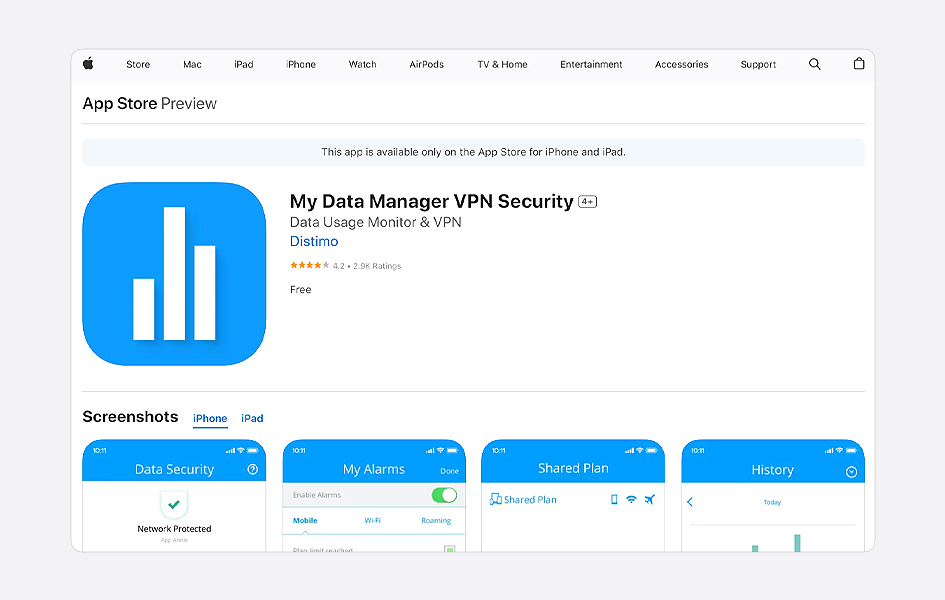 My Data Manager VPN Security