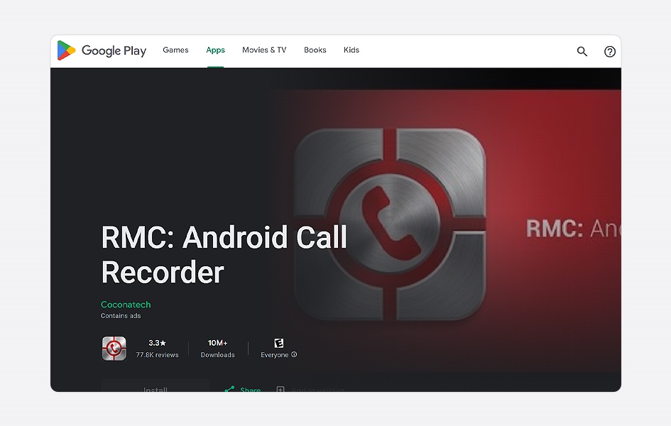 RMC Android call recorder