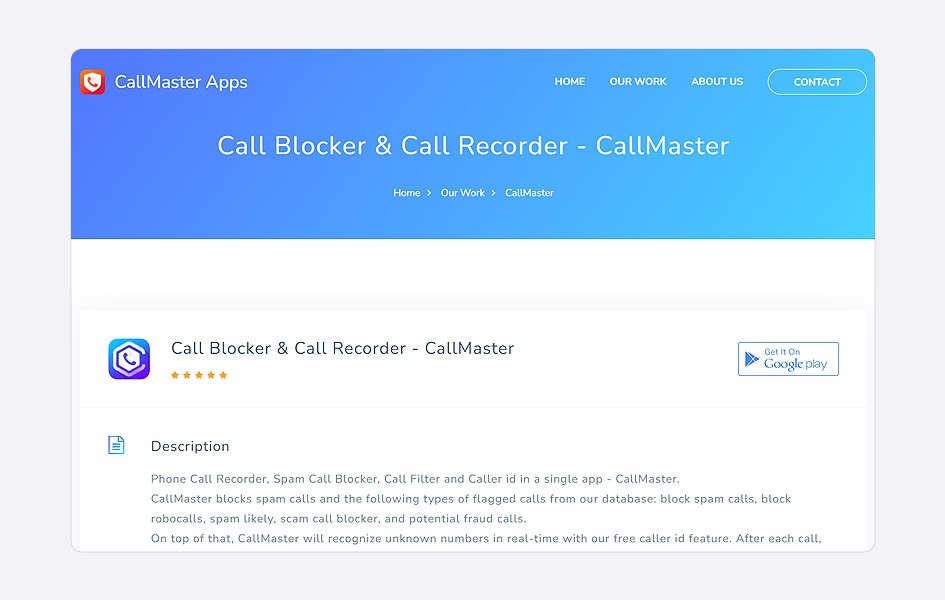 callmaster blocker and recorder