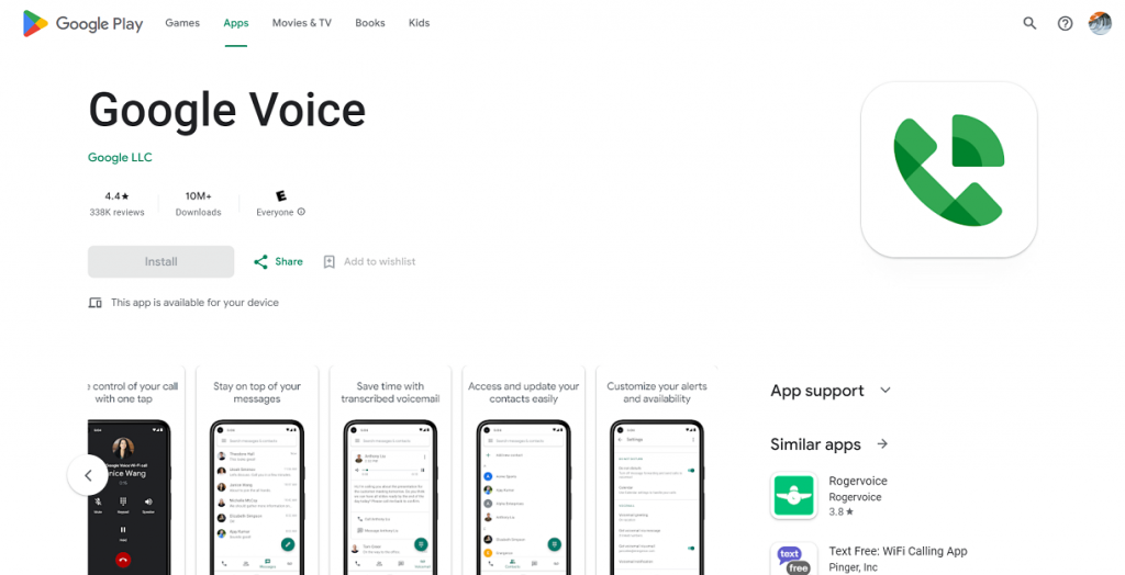 googlevoice app