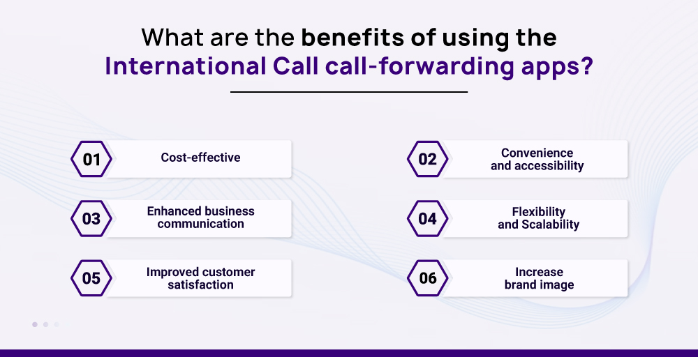 what are the benefits of using the international call forwarding apps