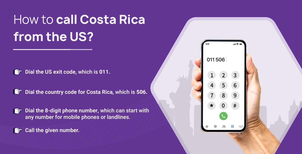 How to call Costa Rica from the US