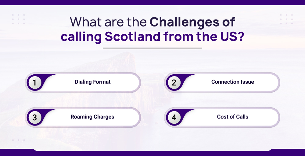 challenges calling scotland from us