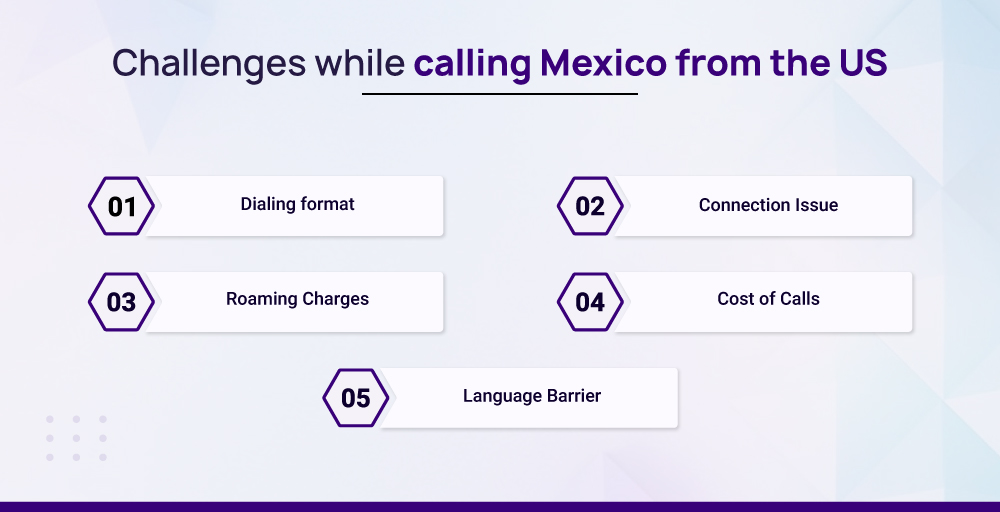 challenges while calling mexico from the us