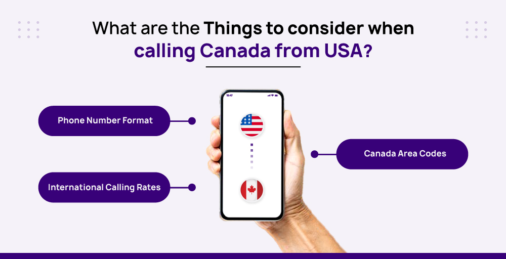 what are the things to consider when calling canada from usa